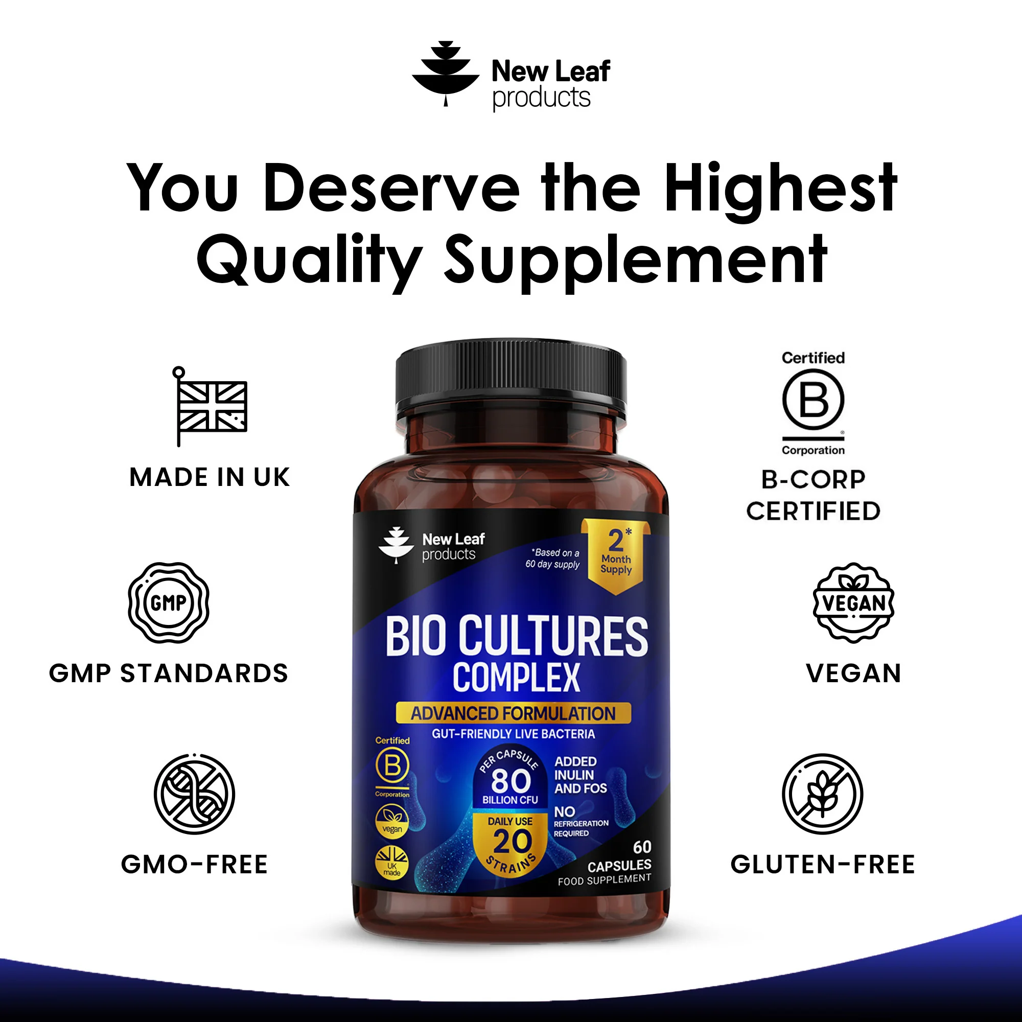 Bio Cultures - Probiotic 80B & 20 Strains Capsules - Image 4