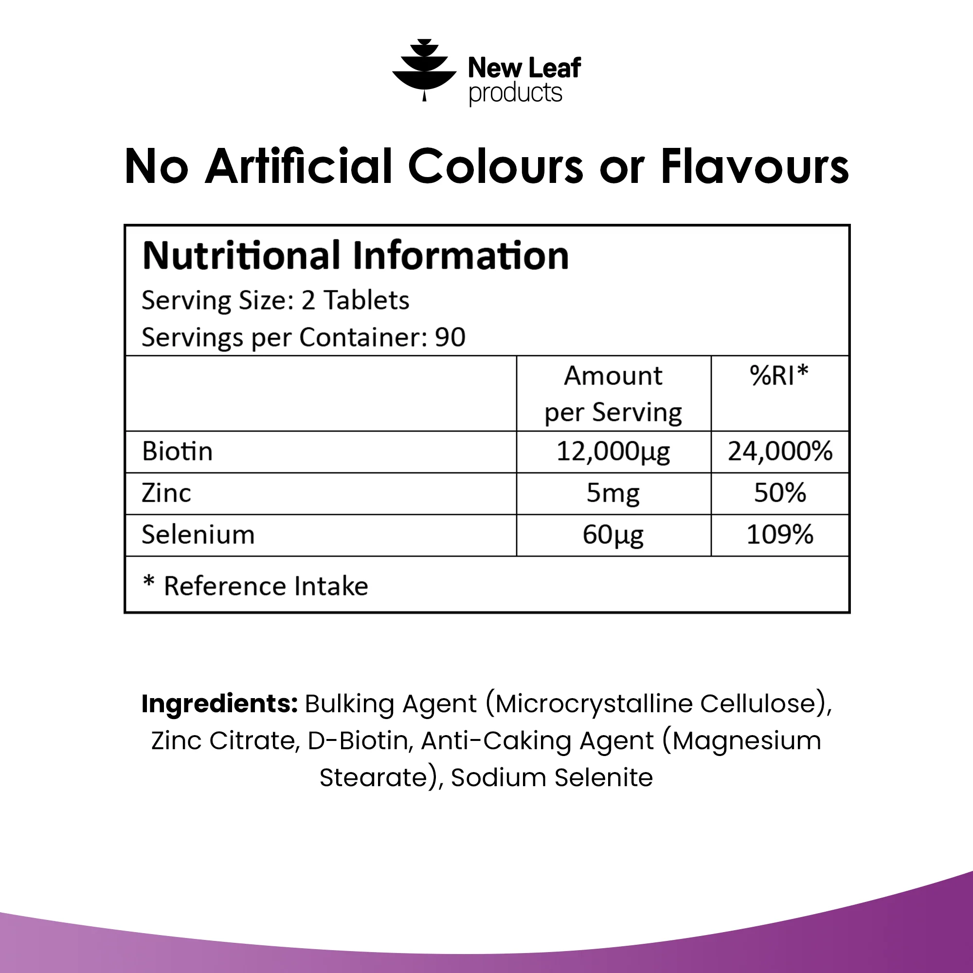 Biotin+ Vitamin B7 Tablets 180 Fill - Image 6