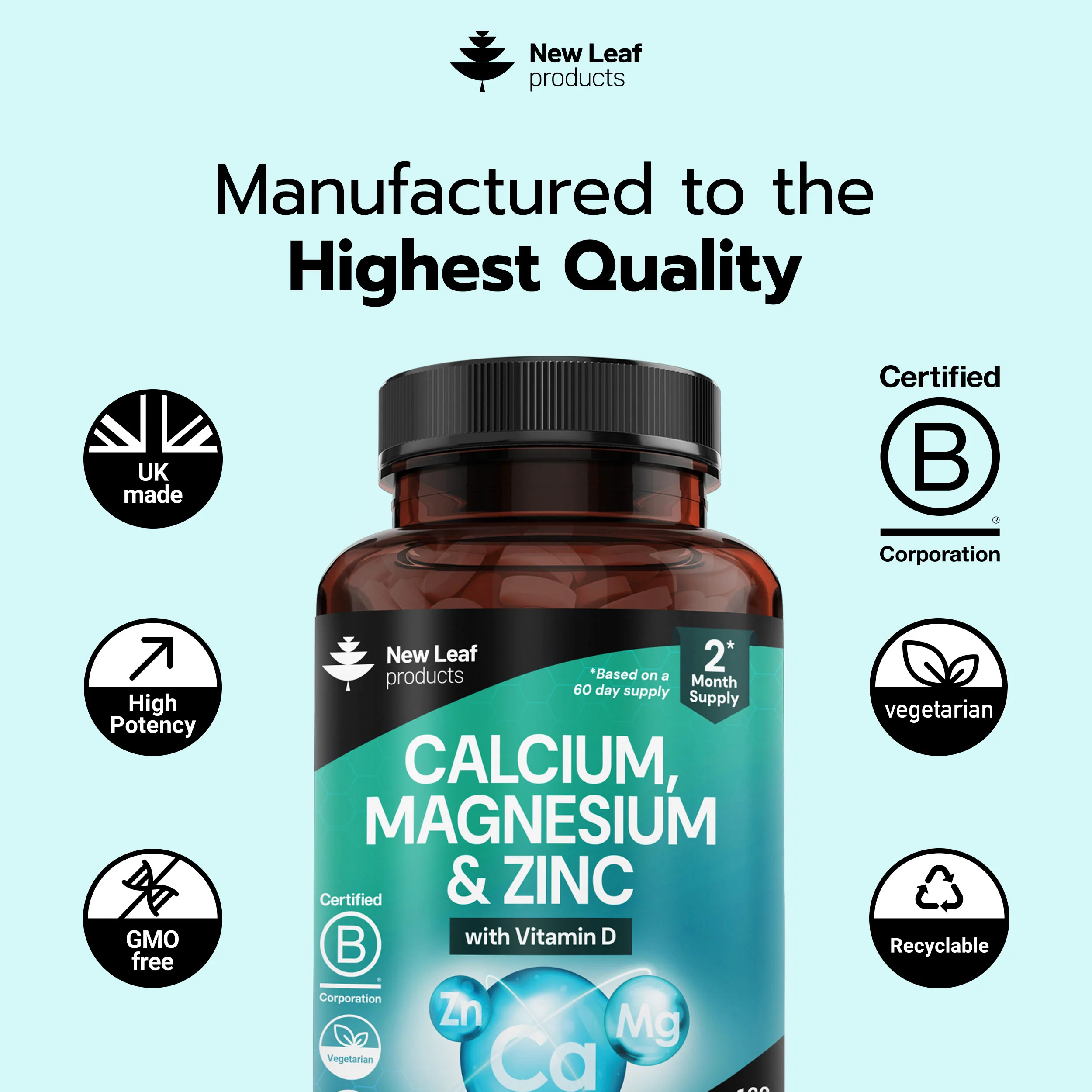 Calcium Complex with Magnesium, Zinc ,Vitamin D Tablets - Image 5