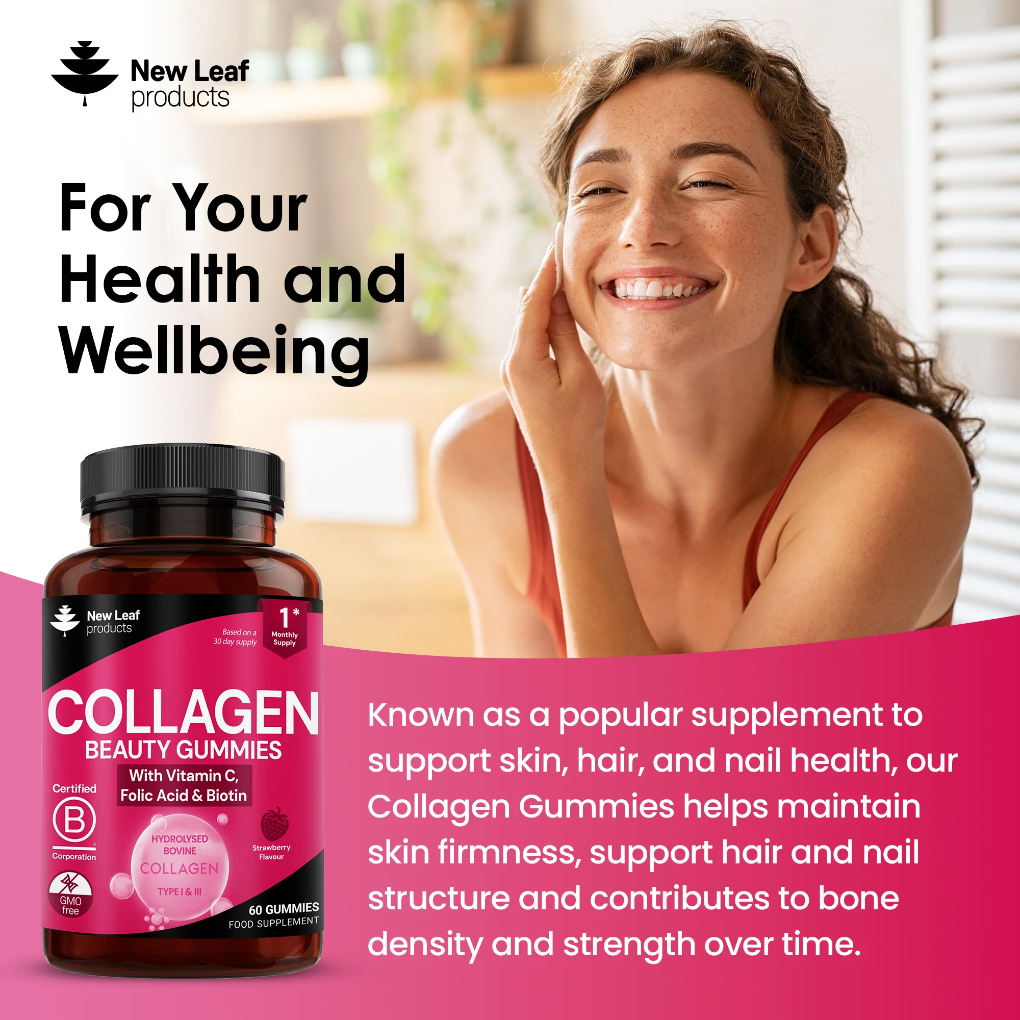Collagen Gummies Vitamin C, Folic Acid & Biotin - Image 3