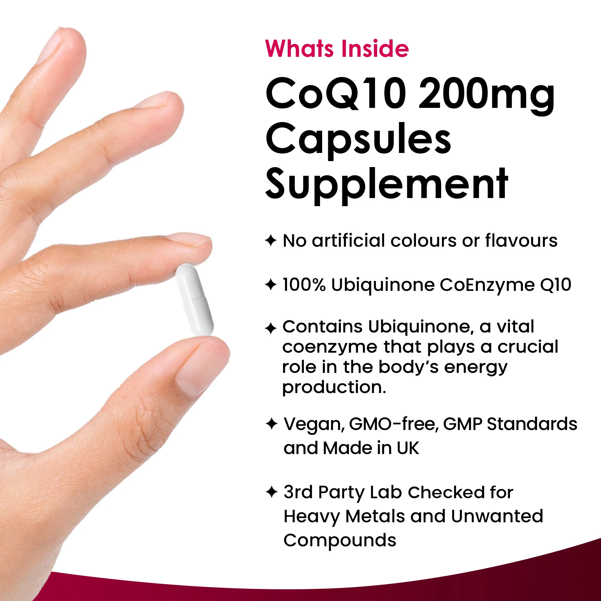 CoQ10 Ubiquinone Coenzyme Q10 Capsules - Image 2