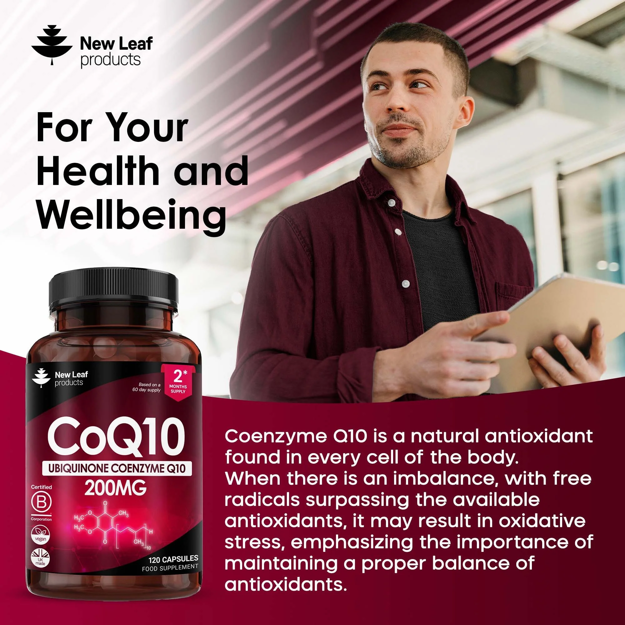 CoQ10 Ubiquinone Coenzyme Q10 Capsules - Image 3