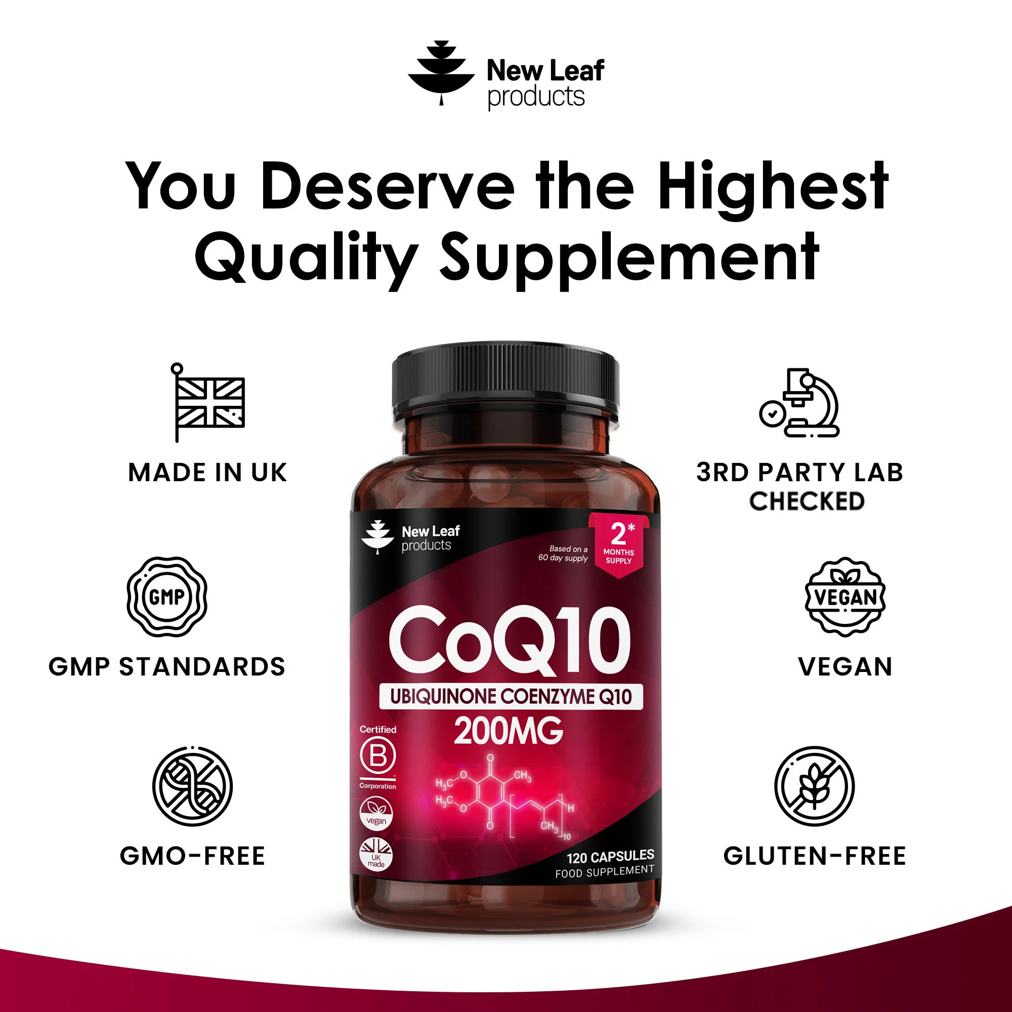 CoQ10 Ubiquinone Coenzyme Q10 Capsules - Image 4