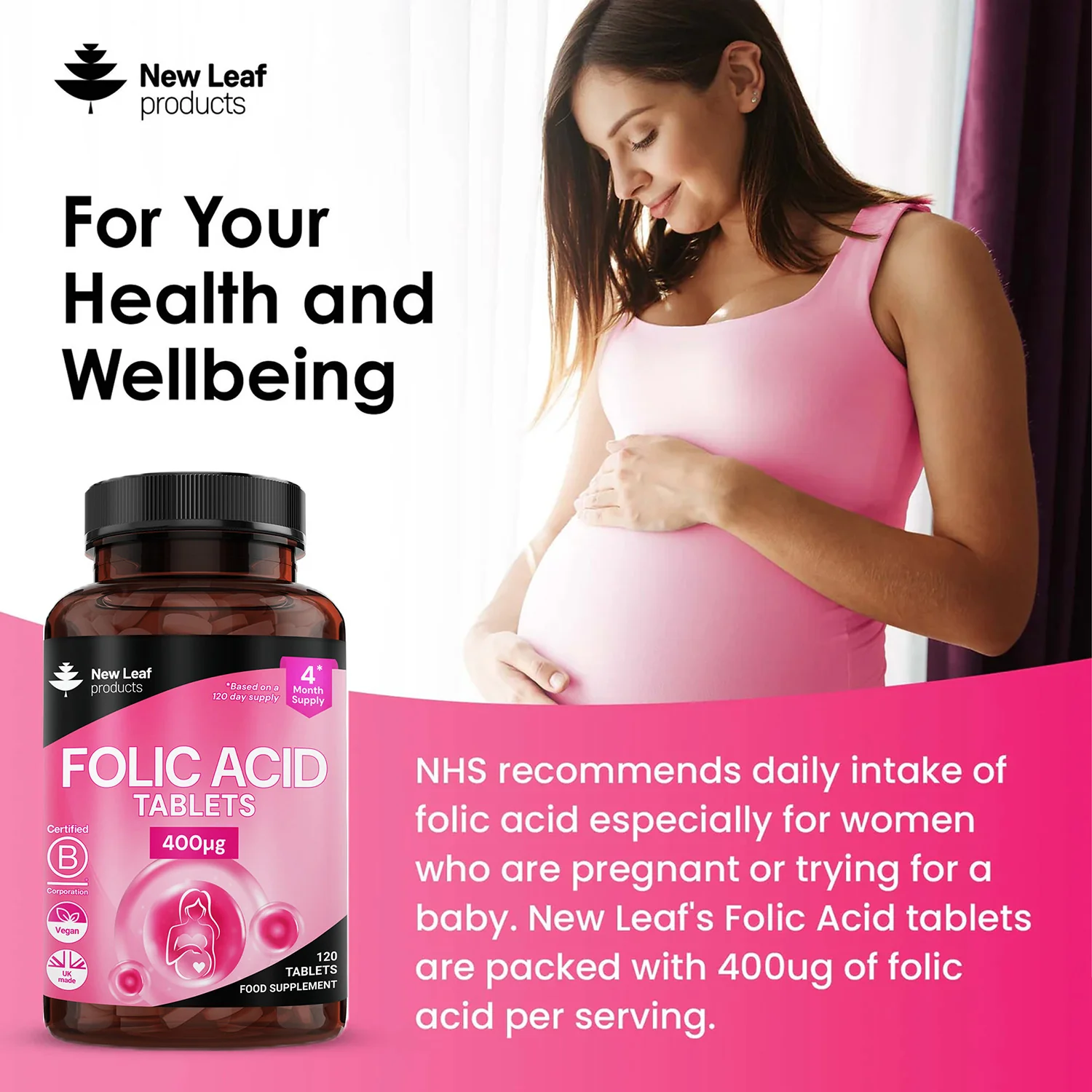 Folic Acid Prenatal Vitamins Tablets - Image 3