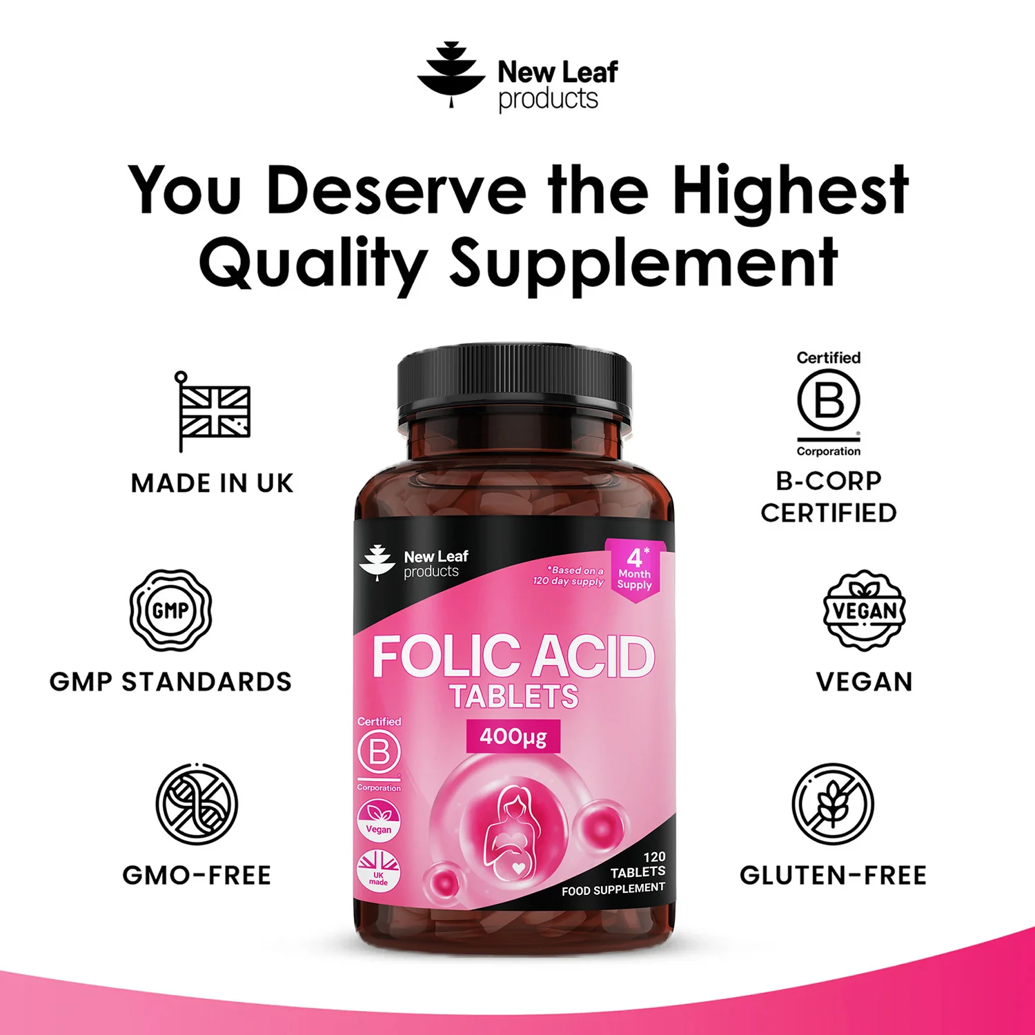 Folic Acid Prenatal Vitamins Tablets - Image 4