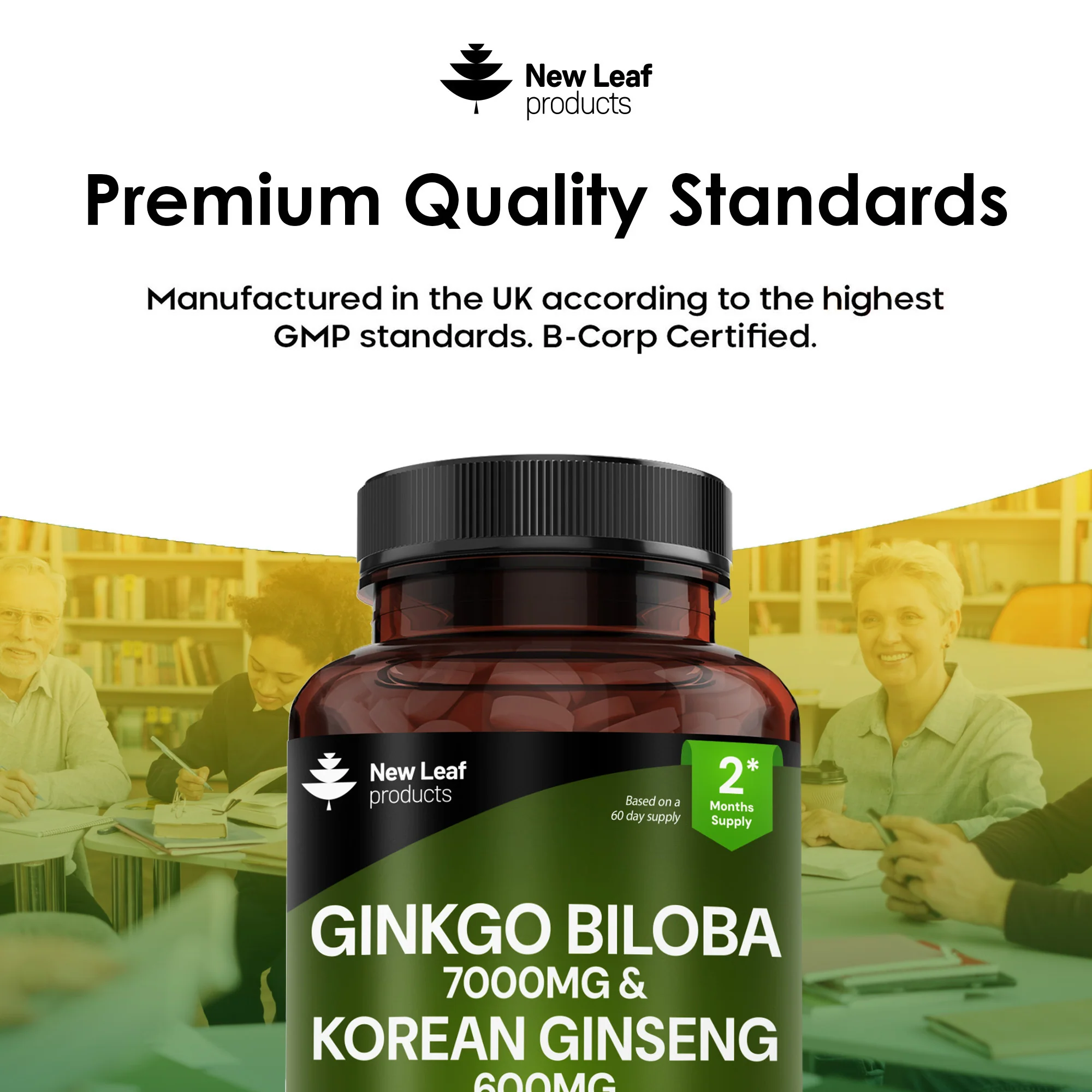 Ginkgo Biloba, Korean Ginseng Tablets - Image 5