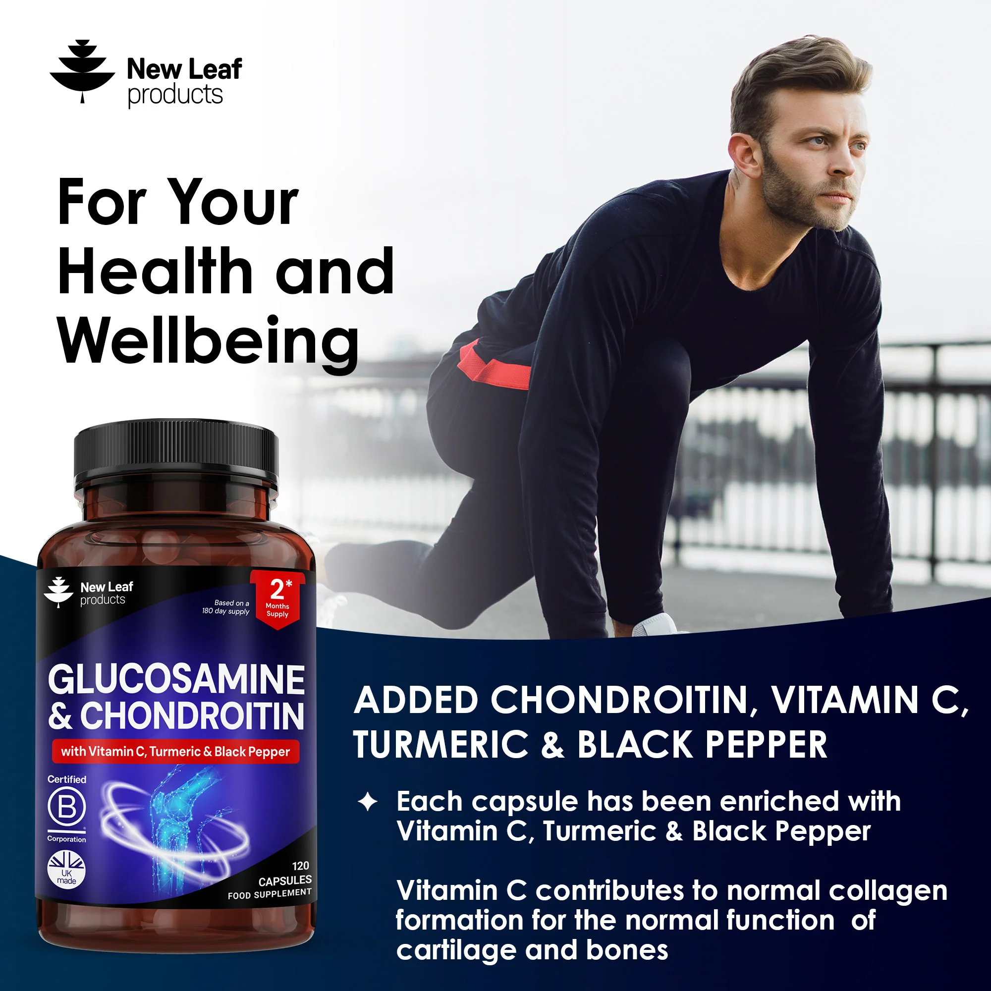 Glucosamine and Chondroitin Capsules 120 Fill - Image 3