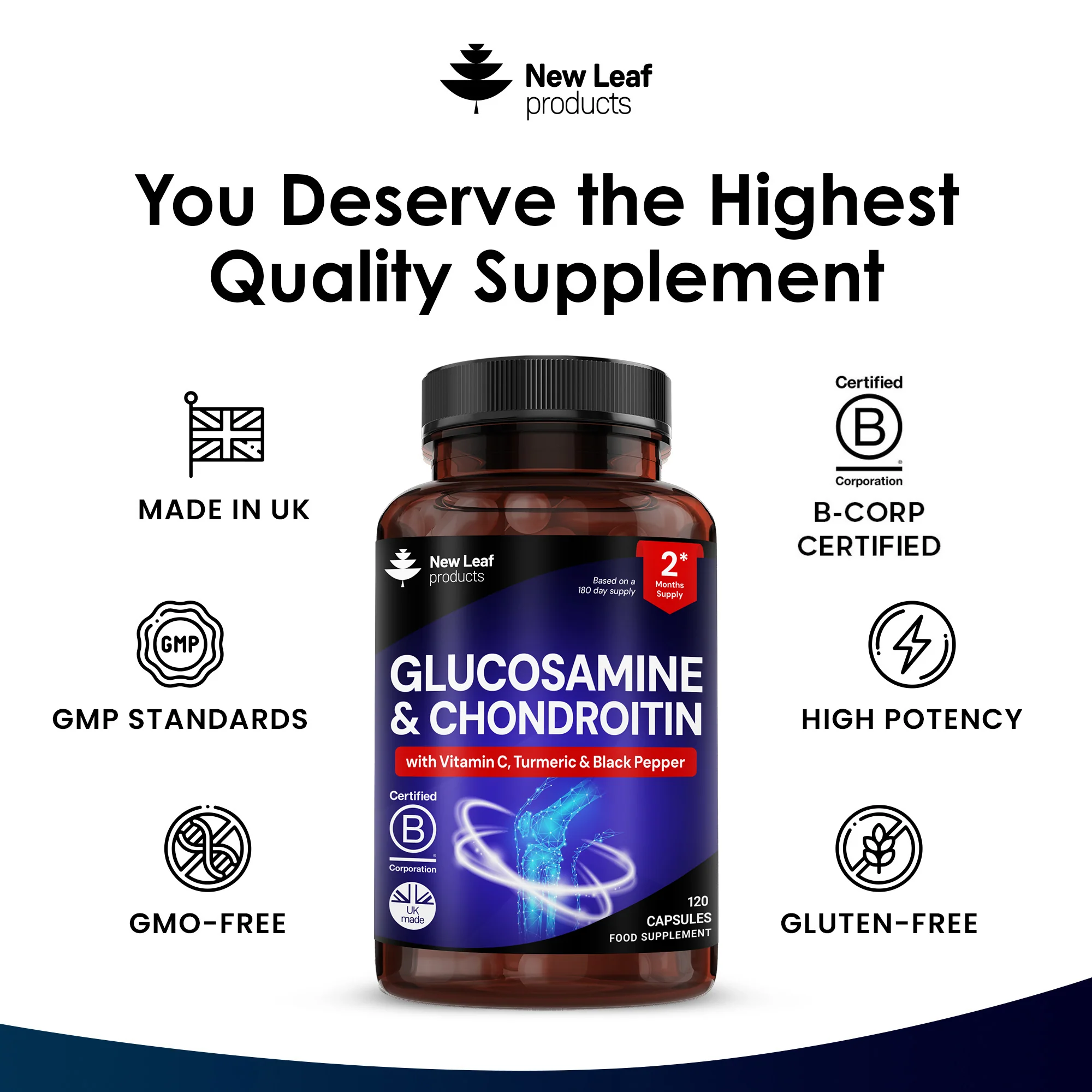 Glucosamine and Chondroitin Capsules 120 Fill - Image 4