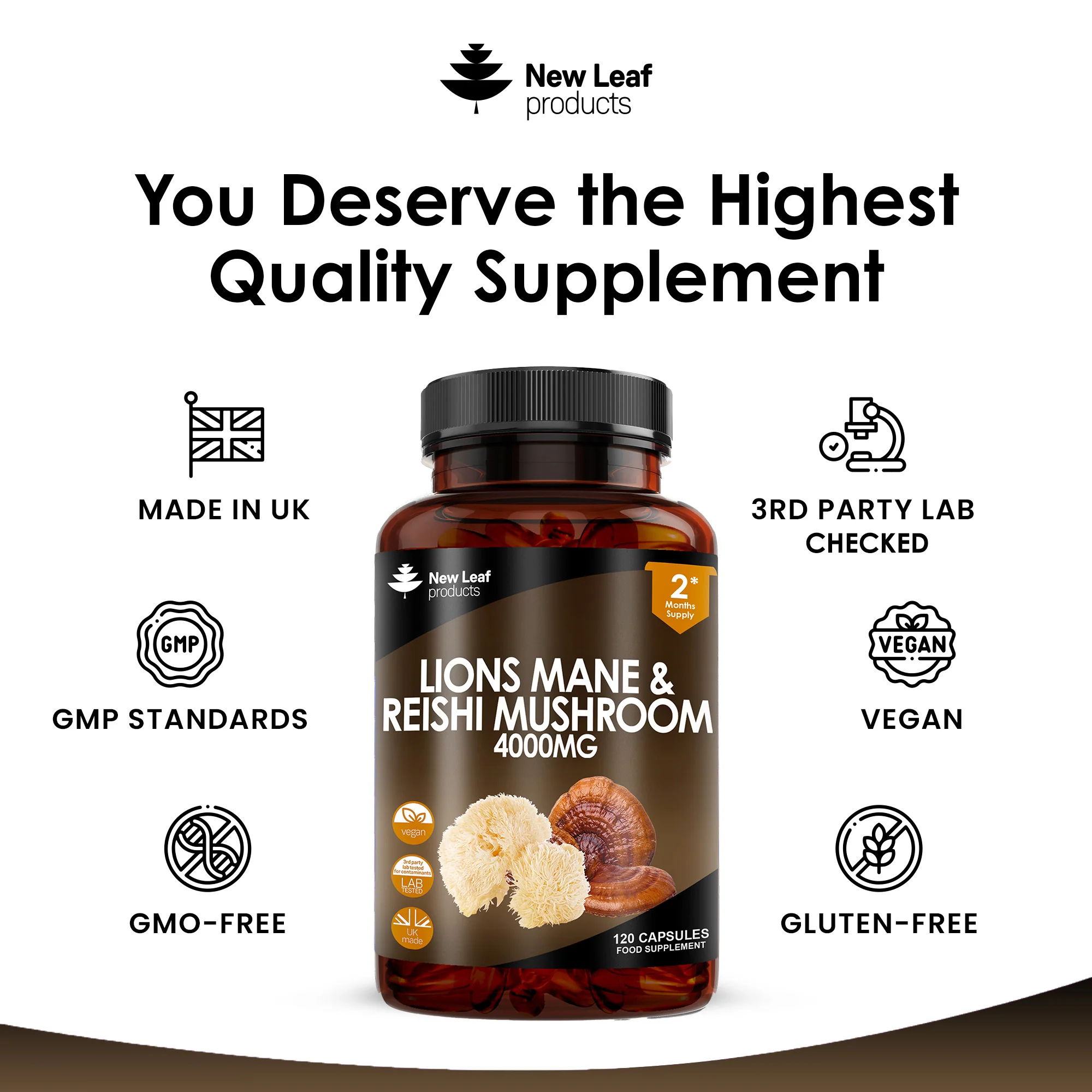 Lions Mane and Reishi Mushroom Capsules - Image 4