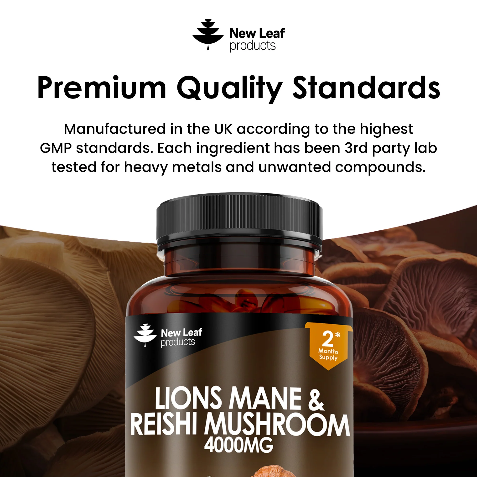 Lions Mane and Reishi Mushroom Capsules - Image 5
