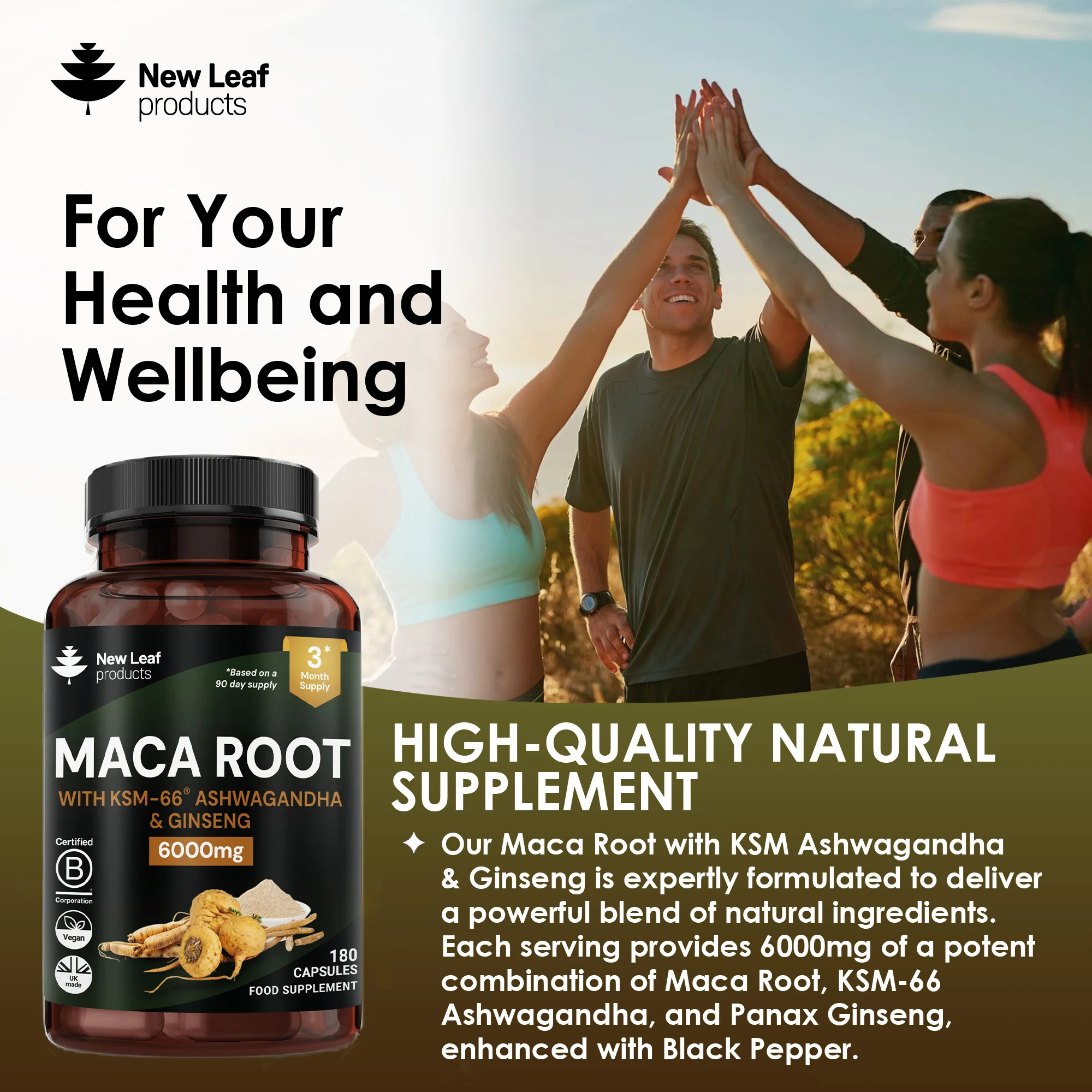 Maca Root, Ashwagandha, Ginseng Capsules - Image 3
