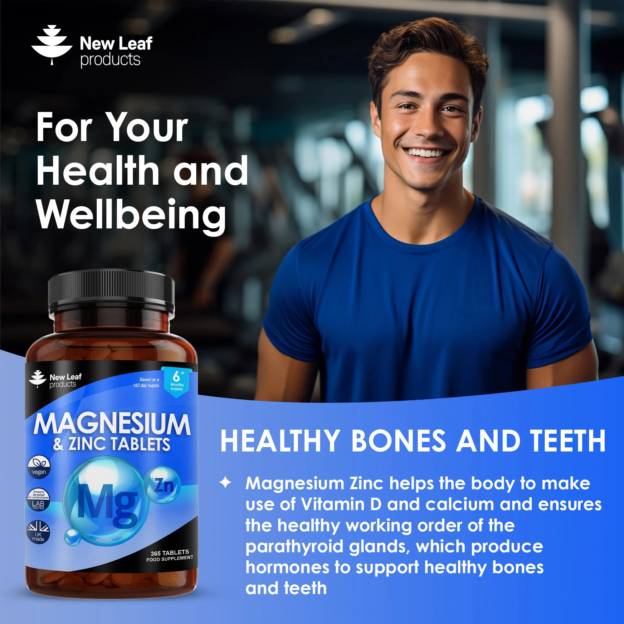 Magnesium and Zinc Tablets 365 Fill - Image 3