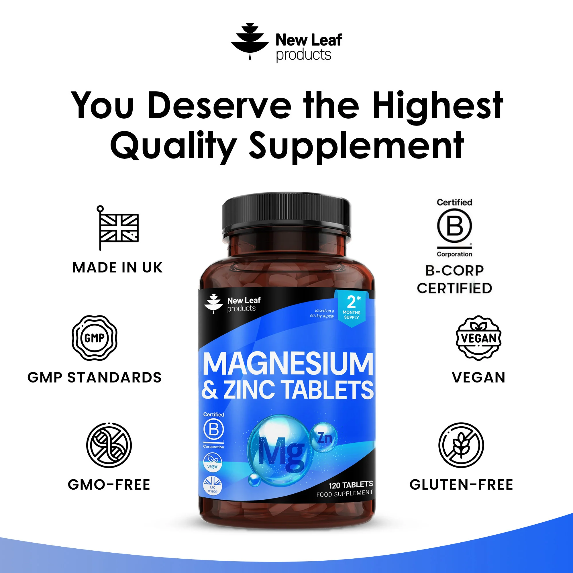 Magnesium and Zinc Tablets 120 Fill - Image 4