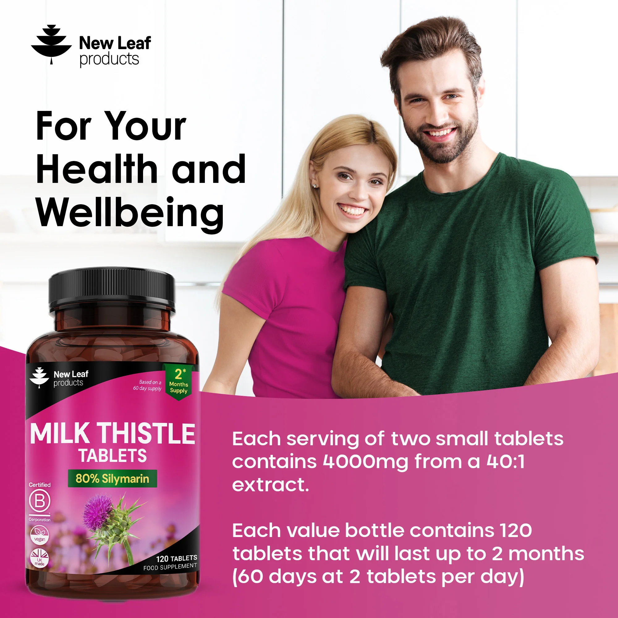 Milk Thistle Tablets 120 Fill - Image 3