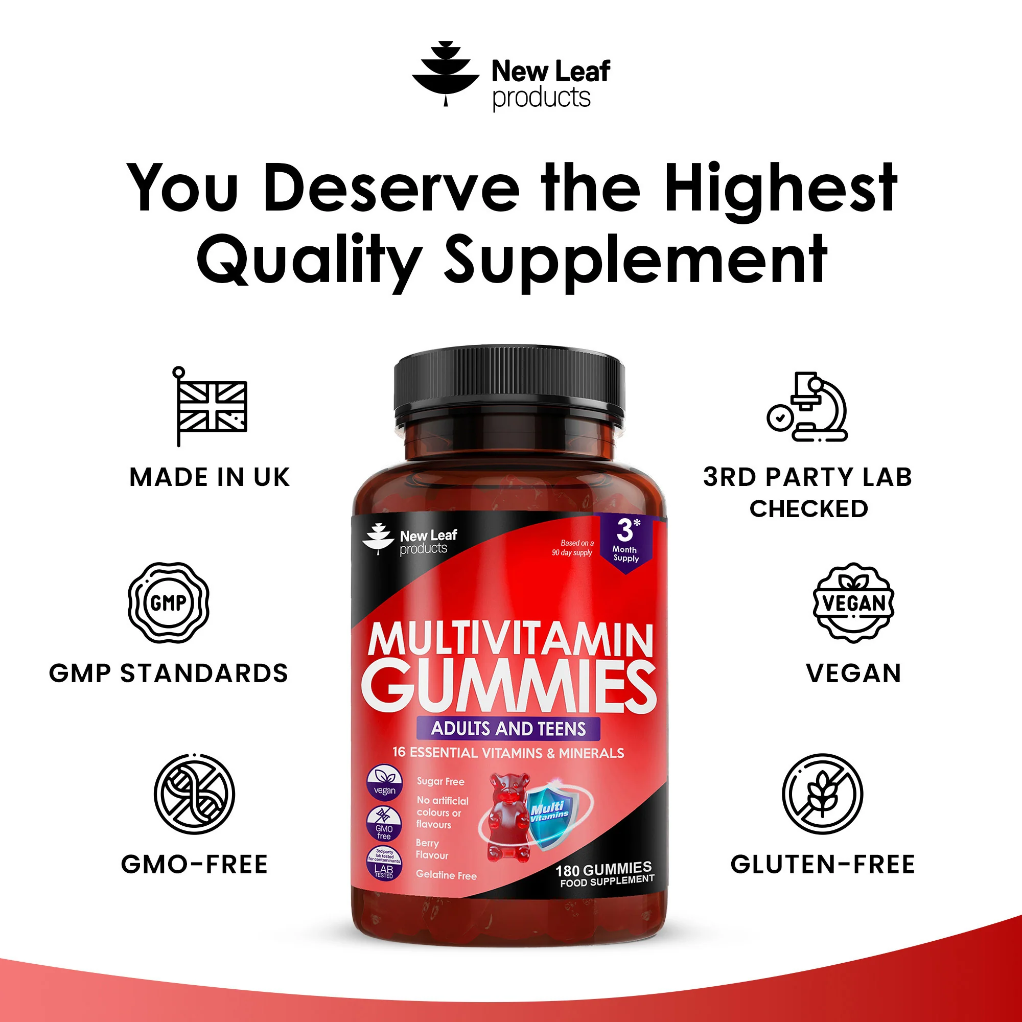 Essentials Multivitamins Minerals for Teens Gummies 180 Fill - Image 6