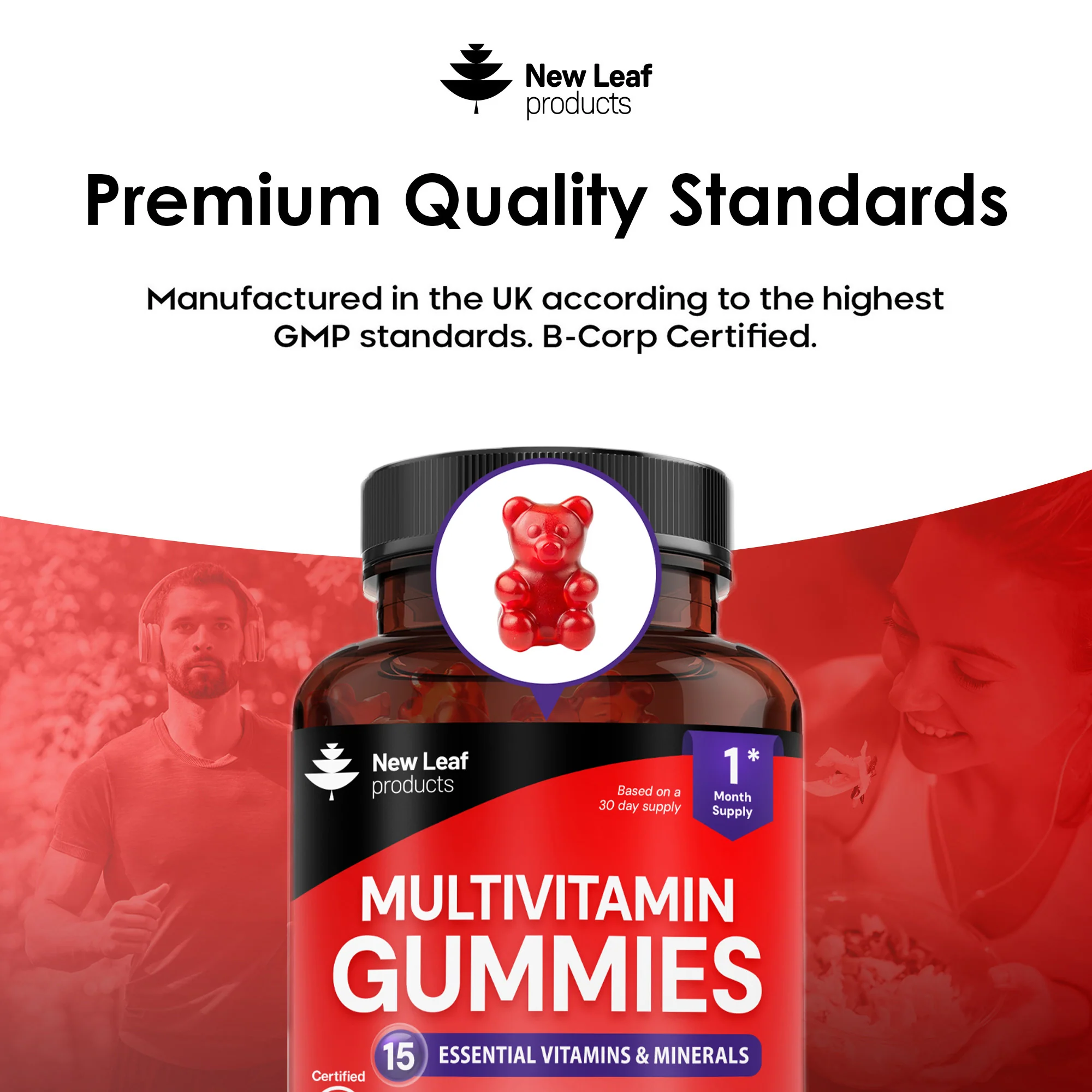 Multivitamins & Minerals for Adults & Teens Essentials Gummies 60 Fill - Image 5