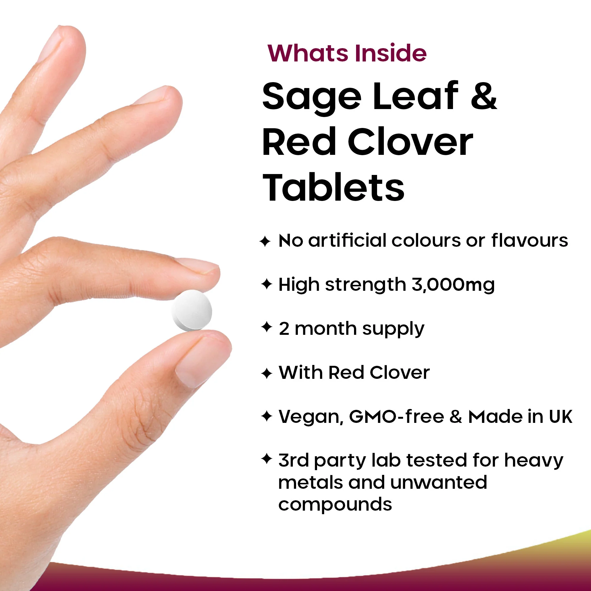 Sage Leaf and Red Clover Tablets - Image 2