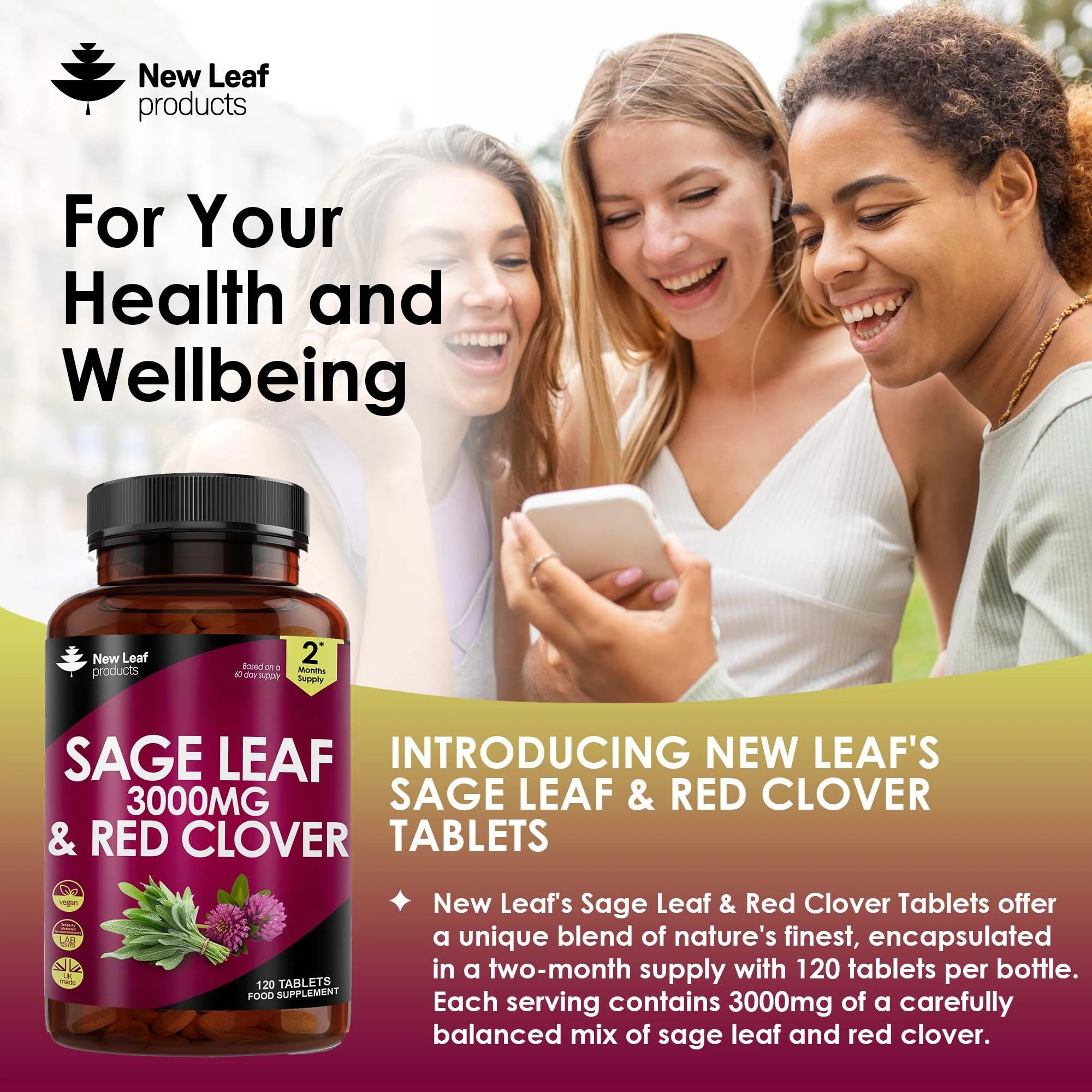 Sage Leaf and Red Clover Tablets - Image 3
