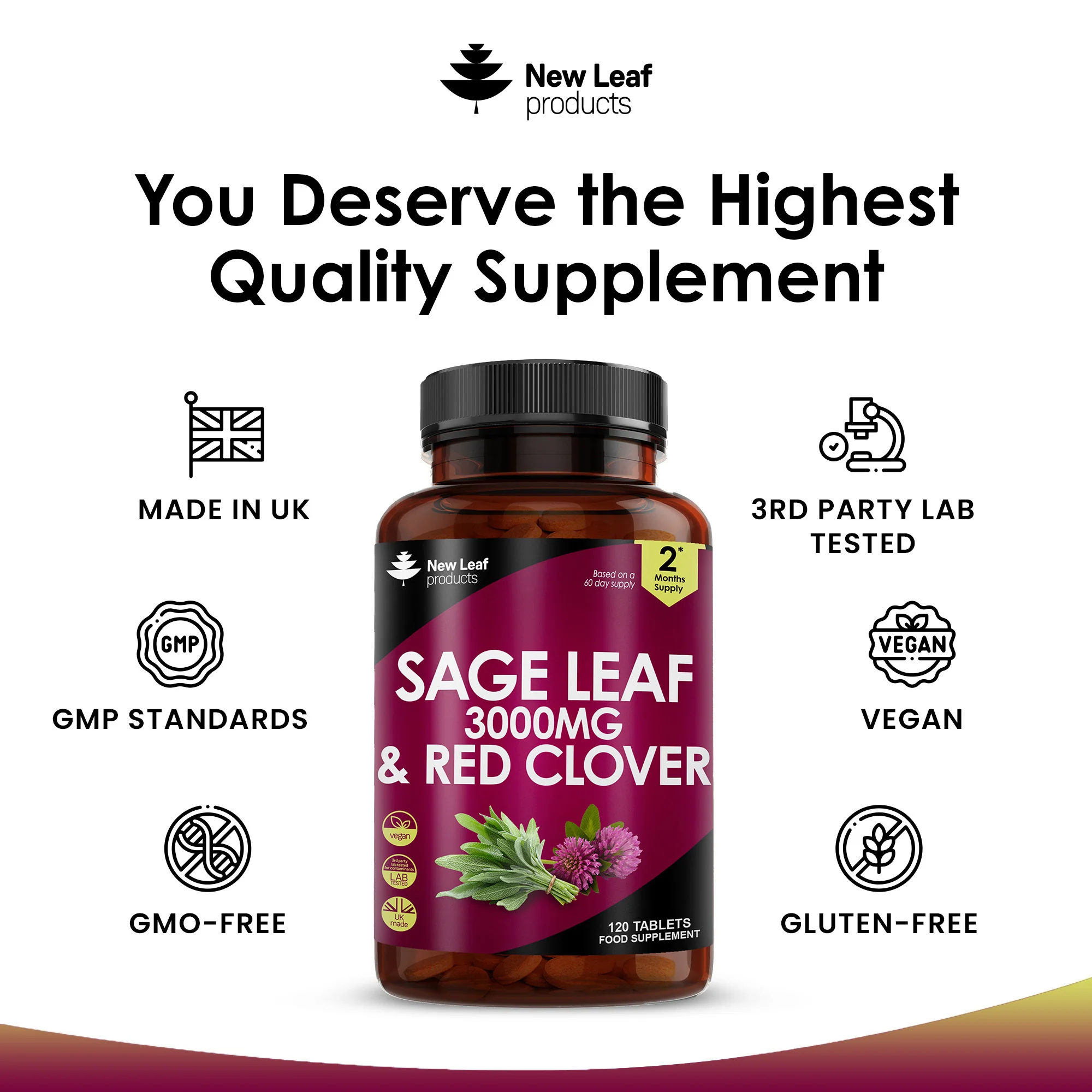 Sage Leaf and Red Clover Tablets - Image 4