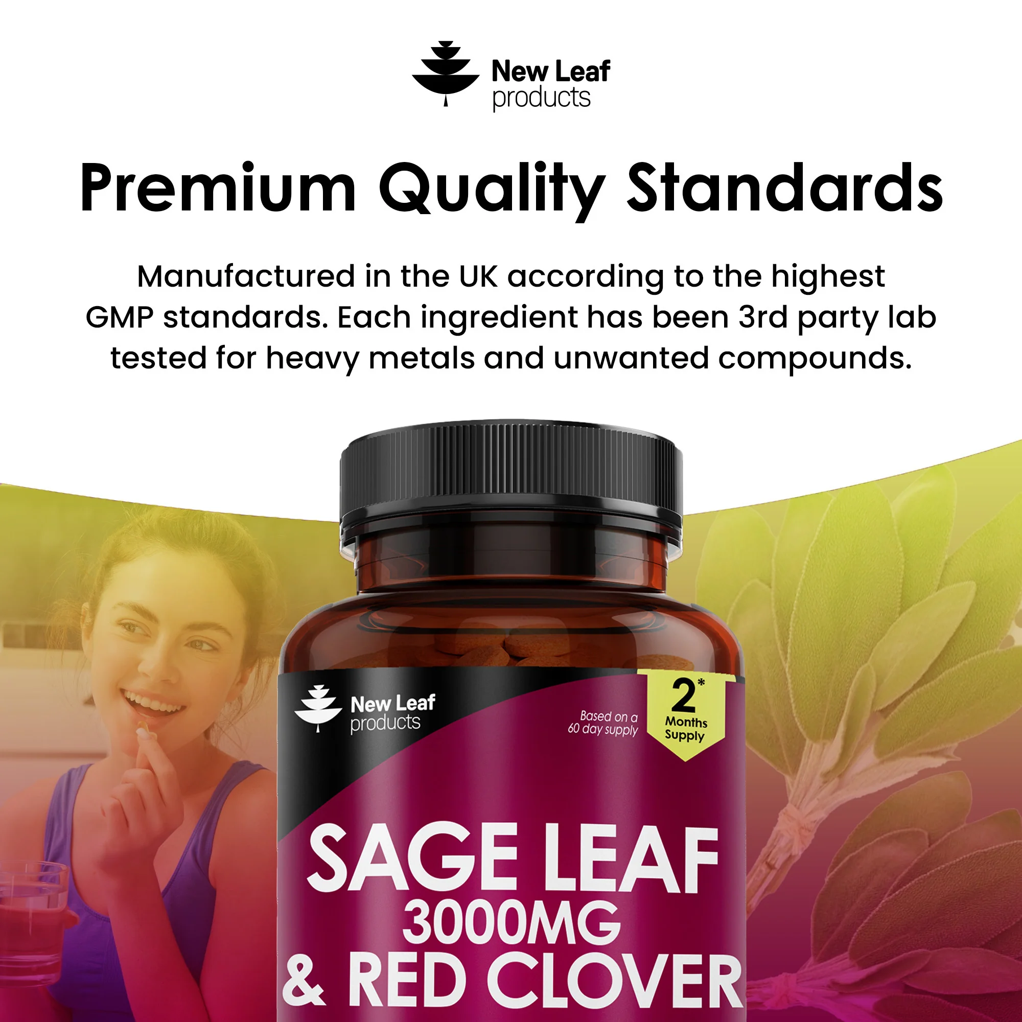 Sage Leaf and Red Clover Tablets - Image 5