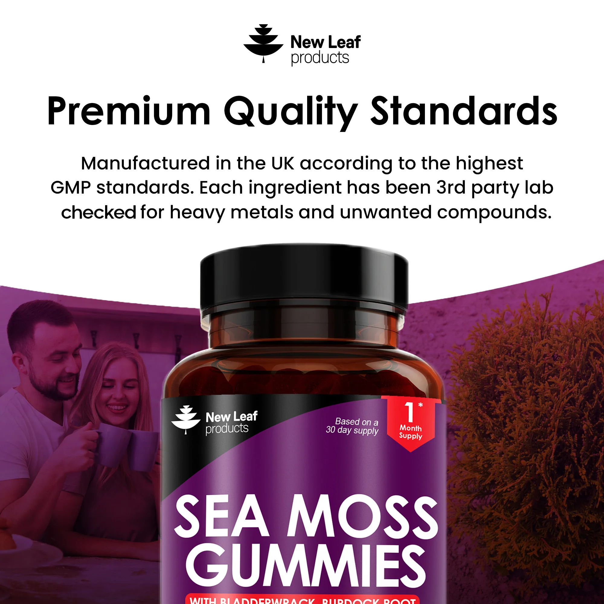 Sea Moss with Burdock Root, Bladderwrack, Spinach Powder Gummies - Image 5