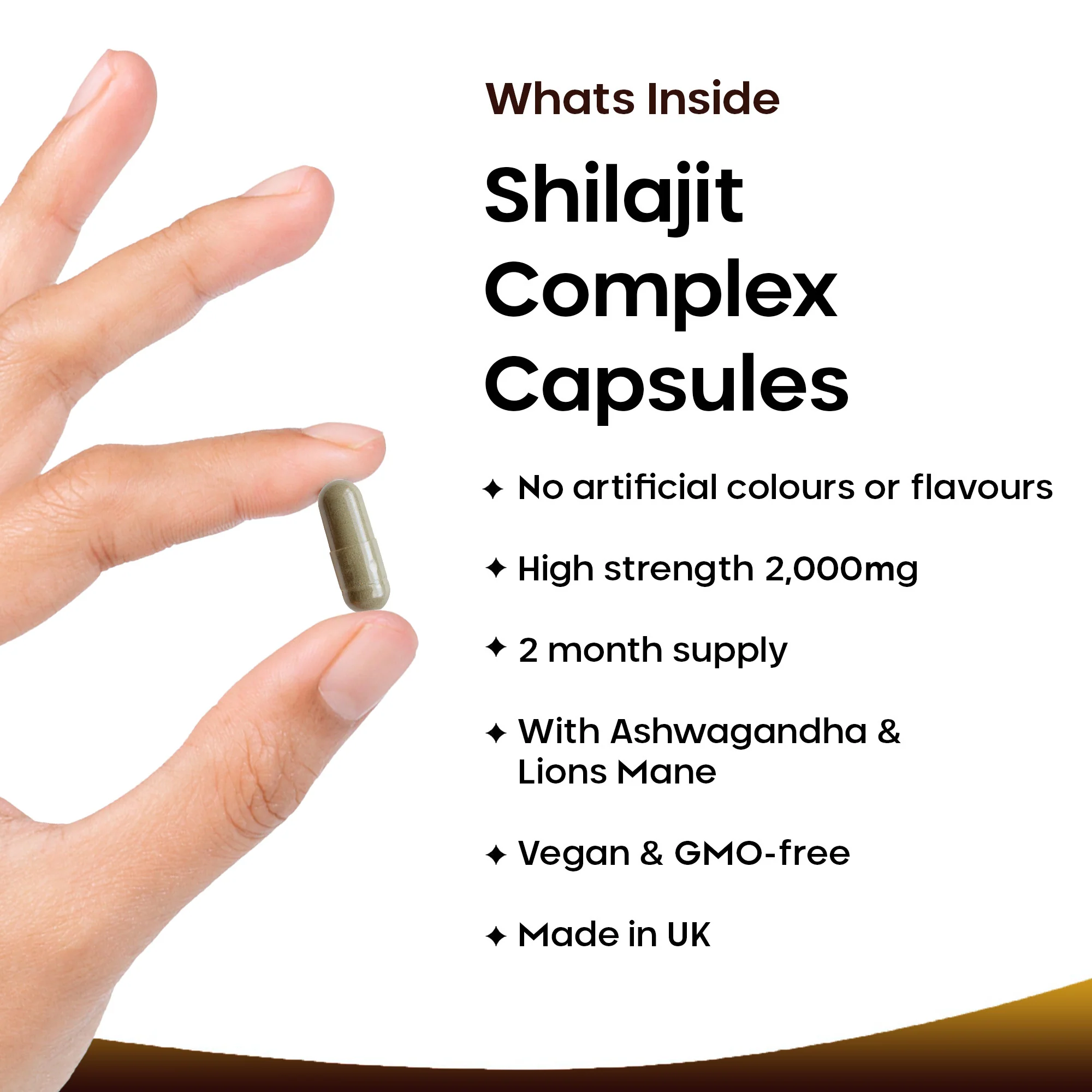 Shilajit, Ashwagandha, Lions Mane Capsules - Image 2