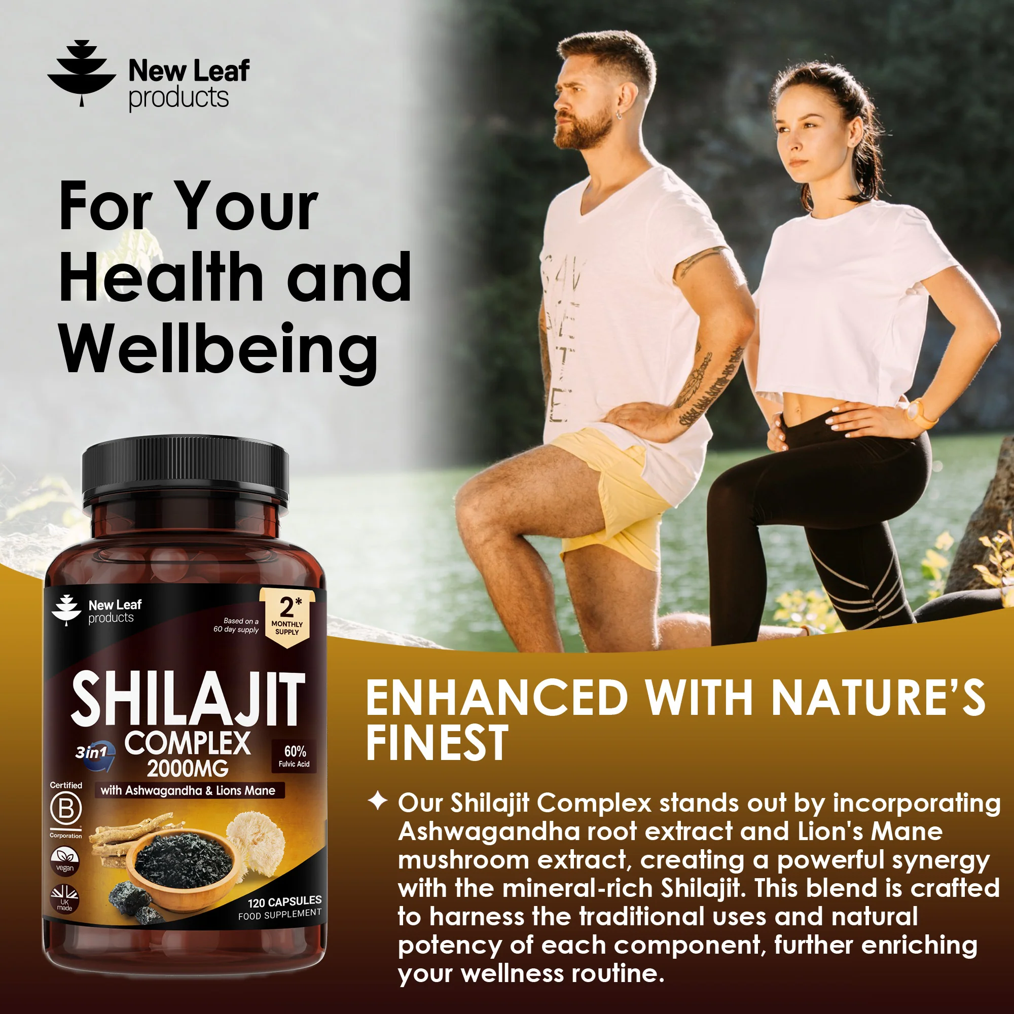 Shilajit, Ashwagandha, Lions Mane Capsules - Image 3