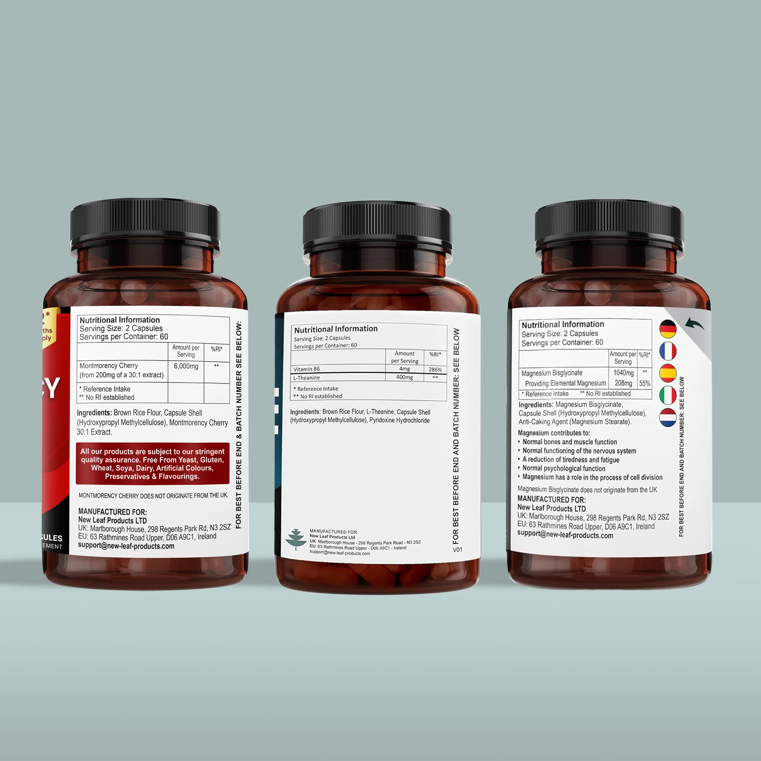 The Wind Down Sleep Bundle: Magnesium Glycinate + Montmorency Cherry + L-Theanine (Non-Melatonin) - Image 4