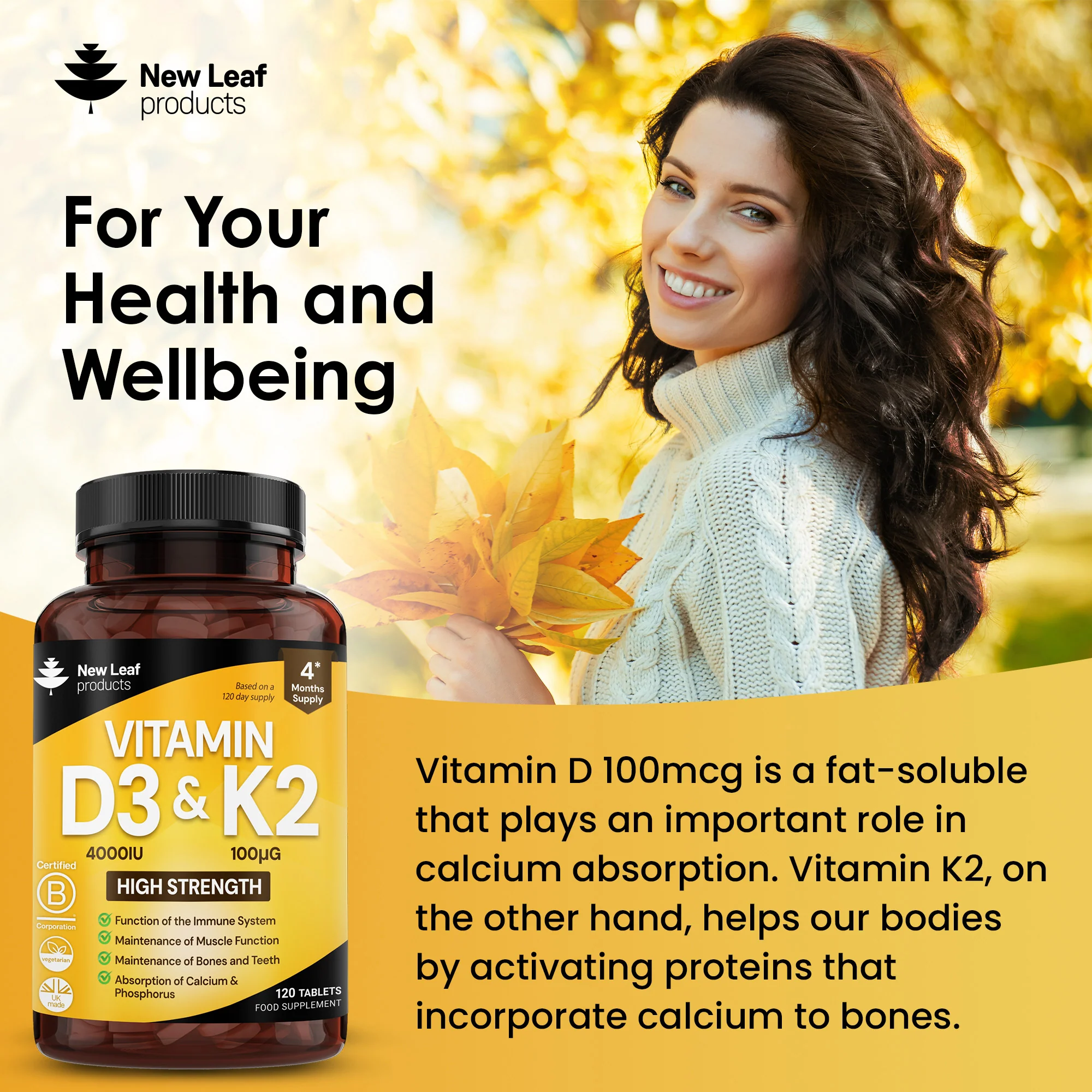 Vitamin D3 and K2 Tablets - Image 3