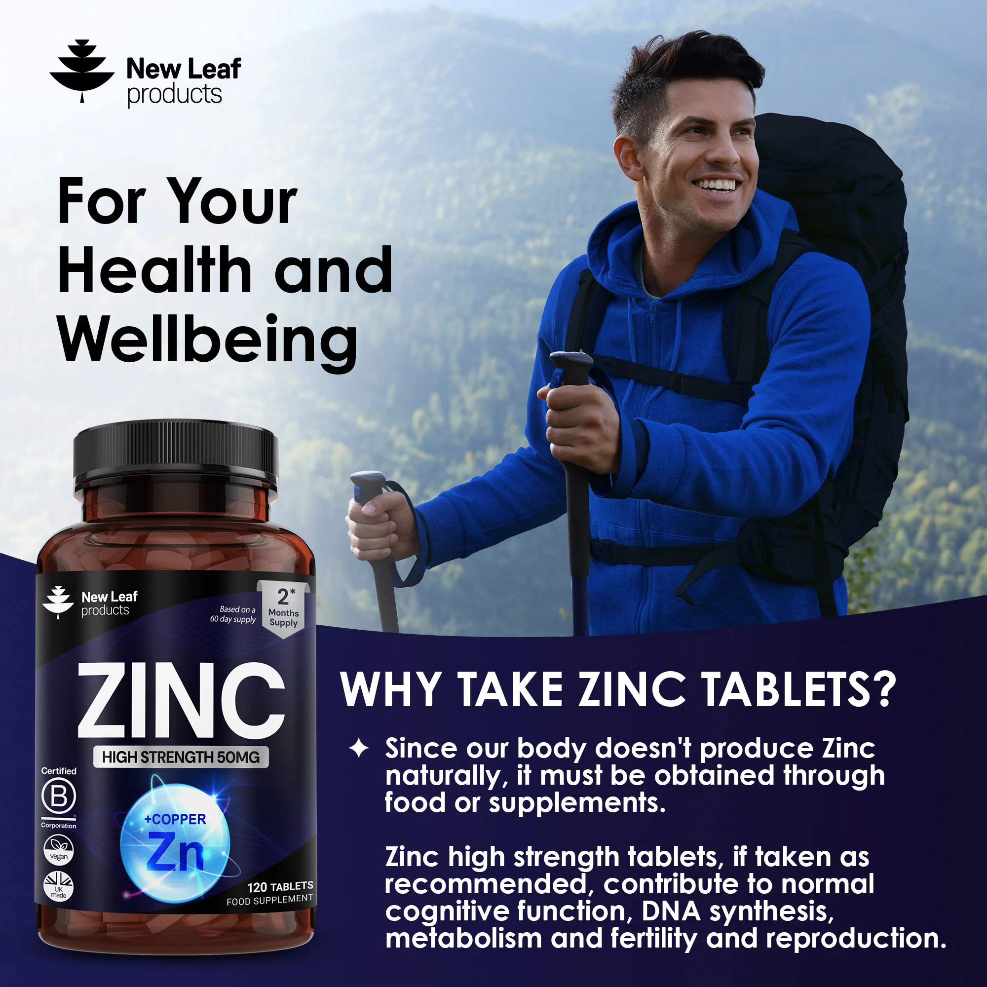 Zinc Tablets 120 Fill - Image 3